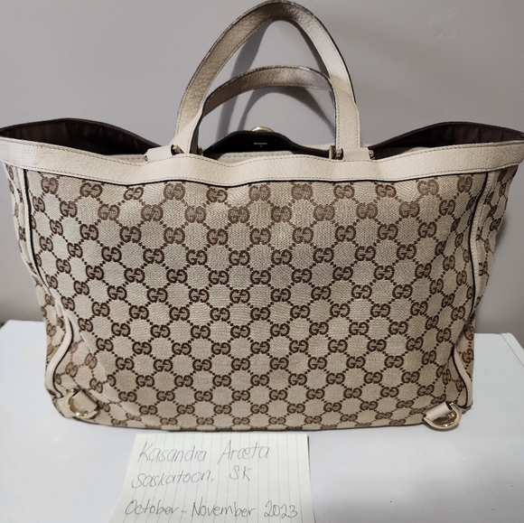 ❌️SOLD❌️ GUCCI Abbey GG Canvas Tote Bag Shoulder Bag - Picture 2 of 15